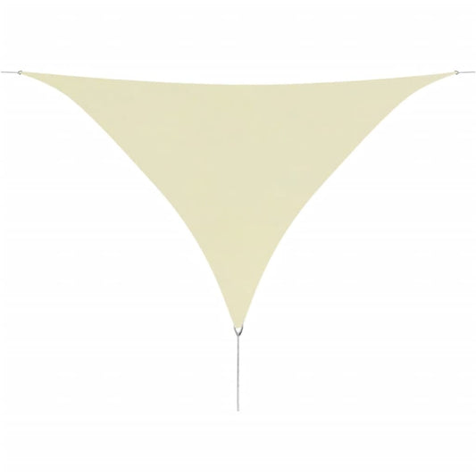 vidaXL Voile de parasol tissu oxford triangulaire 5x5x5 m crème