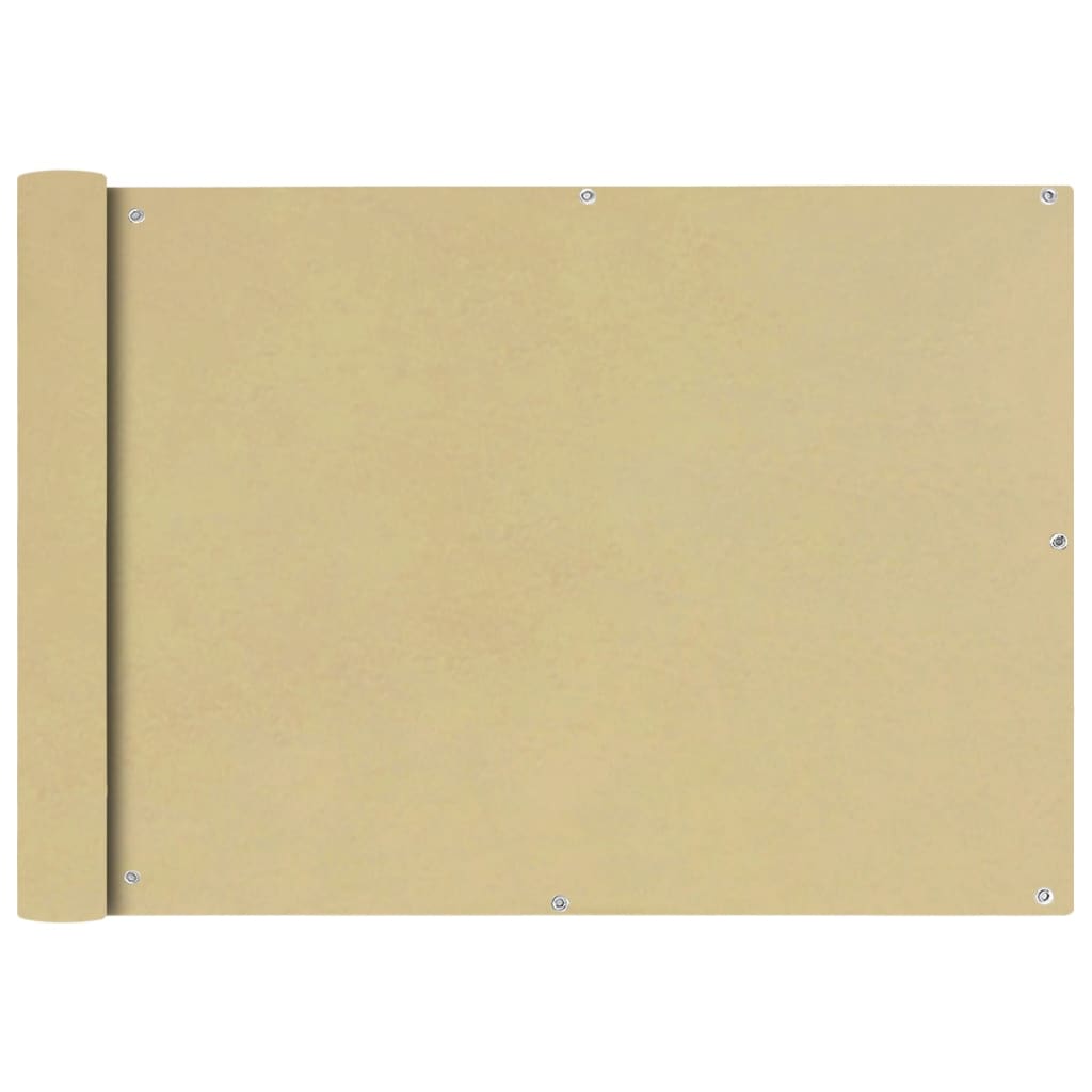vidaXL Écran de balcon en tissu Oxford 75x600 cm Beige