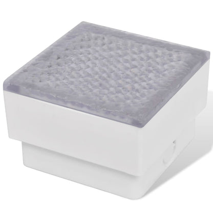 vidaXL 6 lampes LED d'éclairage incorporées au sol 100x100x68 mm