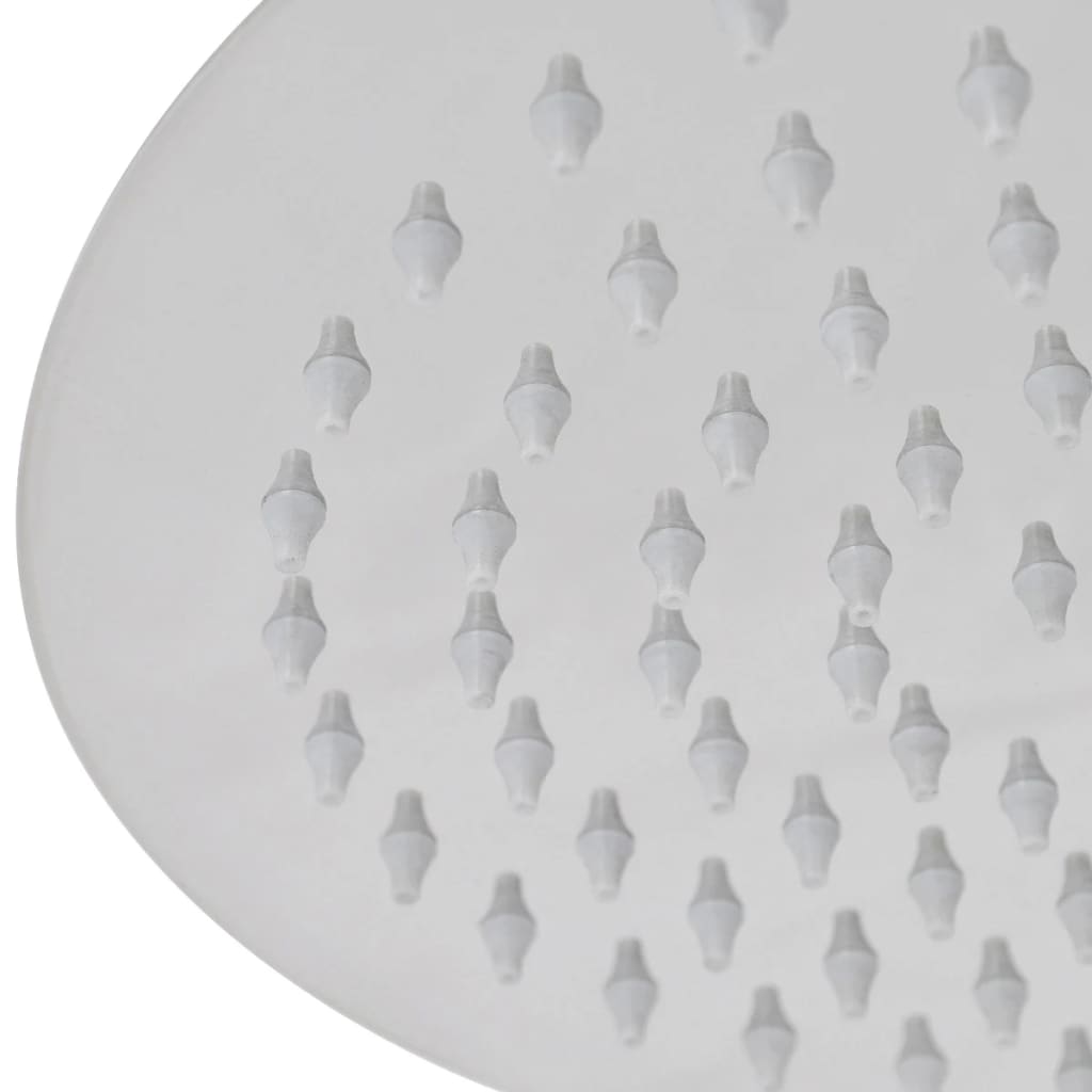 vidaXL Tête de douche plongeante ronde en acier inoxydable 20 cm
