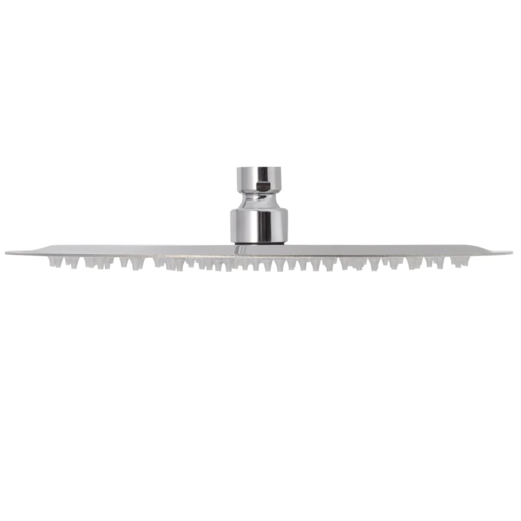 vidaXL Tête de douche plongeante ronde en acier inoxydable 25 cm