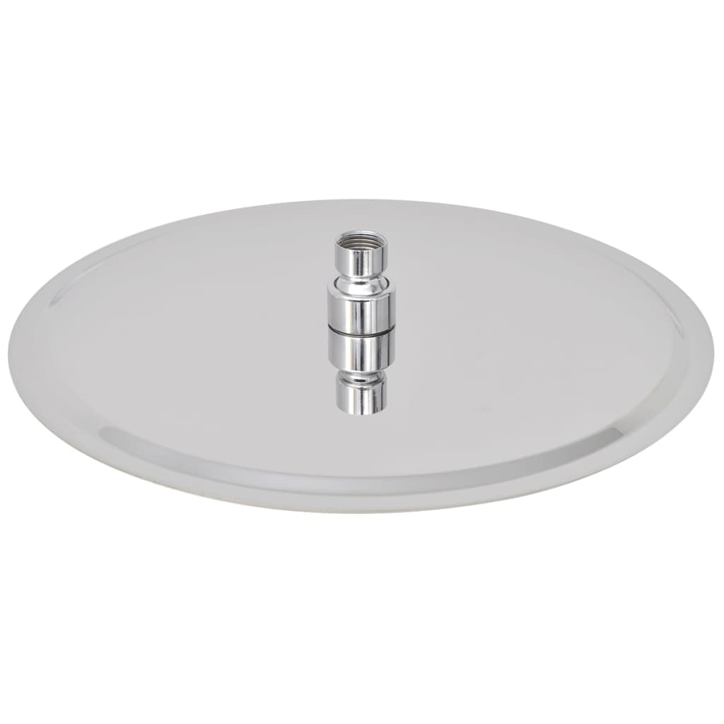 vidaXL Tête de douche plongeante ronde en acier inoxydable 30 cm
