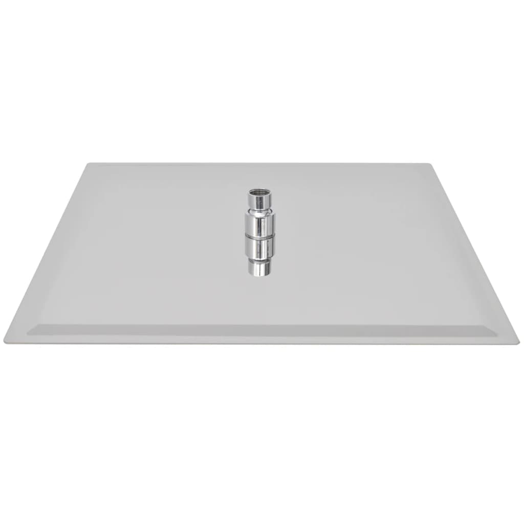 vidaXL Tête de douche plongeante carrée en acier inoxydable 40x40 cm