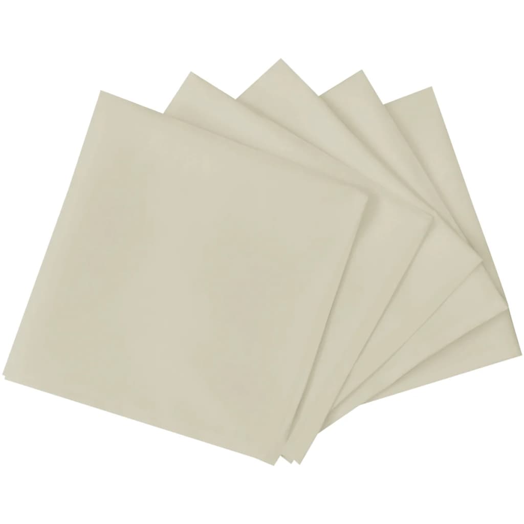 vidaXL Serviettes de table 100 pcs Crème 50x50 cm