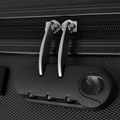 vidaXL Ensemble de valises rigides 3 pcs Noir 45,5/55/66 cm