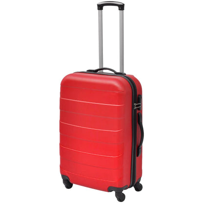 vidaXL Valise rigide 3 pièces Rouge 45,5/55/66 cm