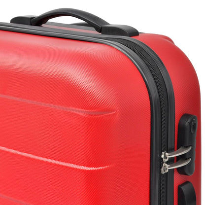 vidaXL Valise rigide 3 pièces Rouge 45,5/55/66 cm