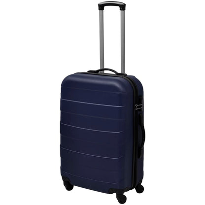 vidaXL Valise rigide 3 pièces Bleu 45,5/55/66 cm