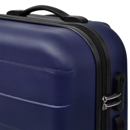 vidaXL Valise rigide 3 pièces Bleu 45,5/55/66 cm
