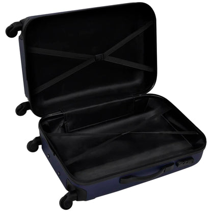 vidaXL Valise rigide 3 pièces Bleu 45,5/55/66 cm