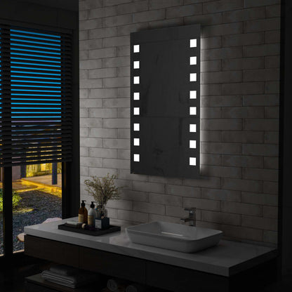 vidaXL Miroir mural à LED pour salle de bains 60x100 cm