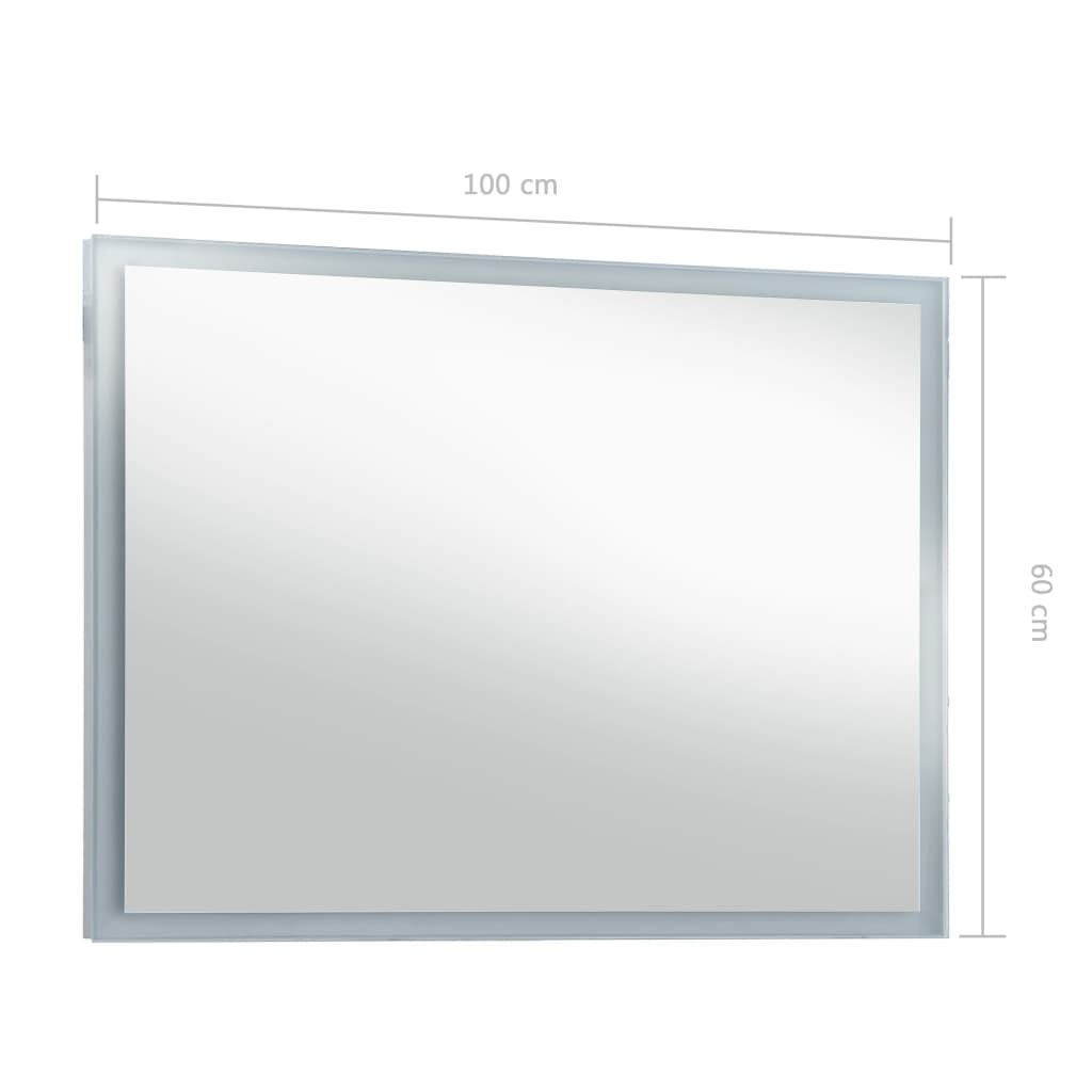 vidaXL Miroir mural à LED pour salle de bains 100x60 cm