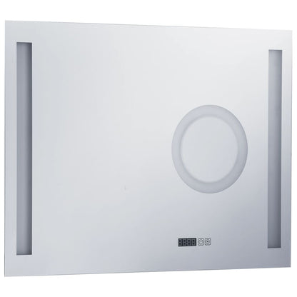 vidaXL Miroir mural à LED de salle de bain et capteur tactile 80x60 cm
