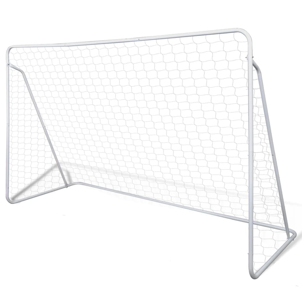 vidaXL Filets de but de football Acier 2 pcs 240x90x150 cm