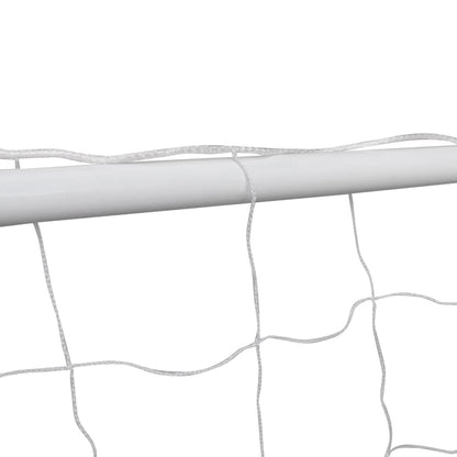 vidaXL Buts de football 2 pcs avec filets 182x61x122 cm Acier Blanc