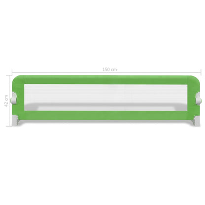 vidaXL Barrière de lit de sécurité pour tout-petits 2pcs Vert 150x42cm