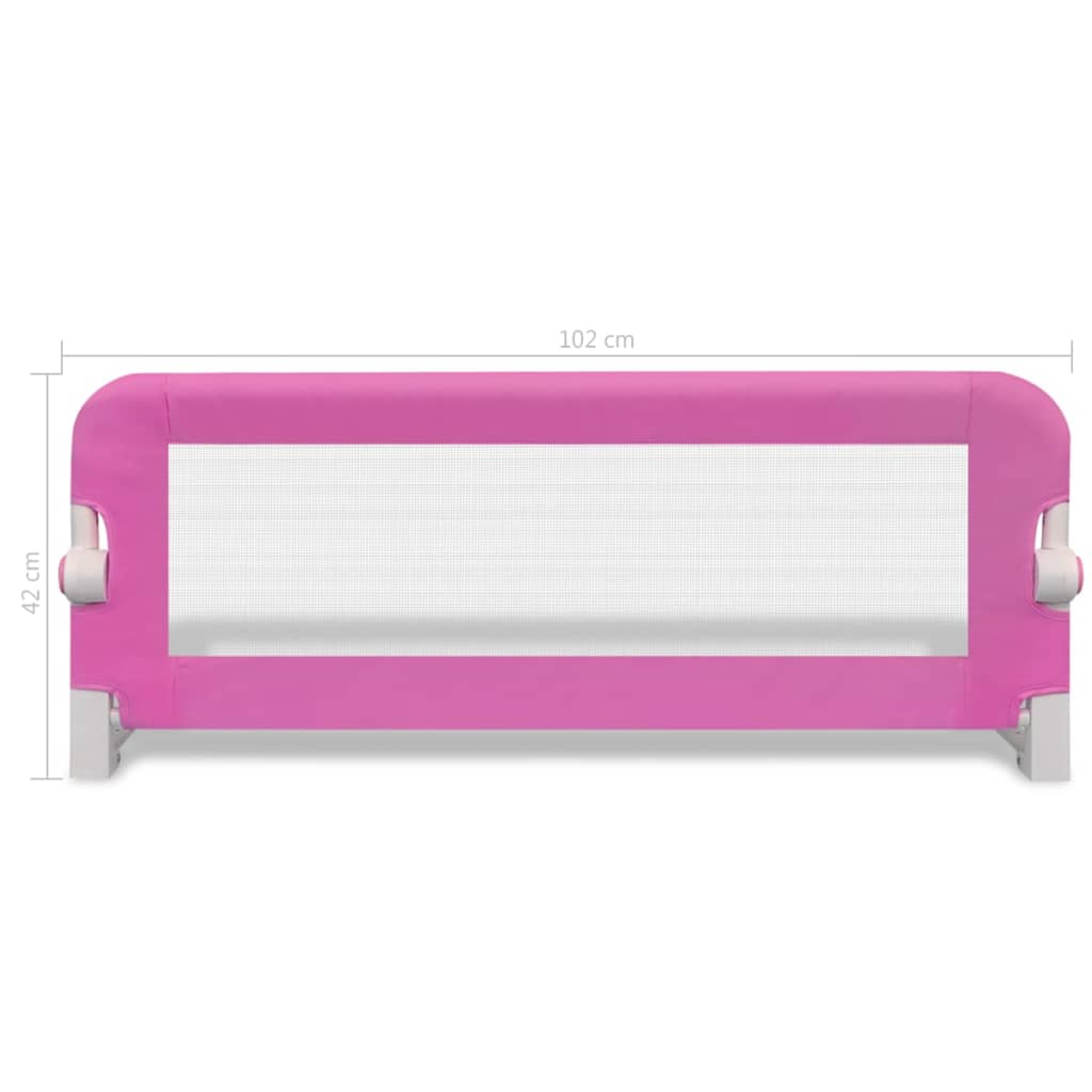 vidaXL Barrière de lit de sécurité pour tout-petits 2pcs Rose 102x42cm