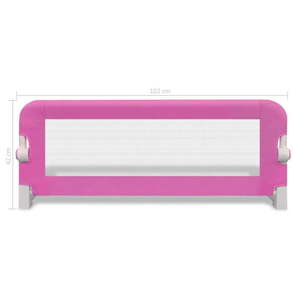 vidaXL Barrière de lit de sécurité pour tout-petits 2pcs Rose 102x42cm