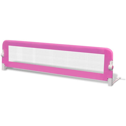 vidaXL Barrière de lit de sécurité pour tout-petits 2pcs Rose 150x42cm