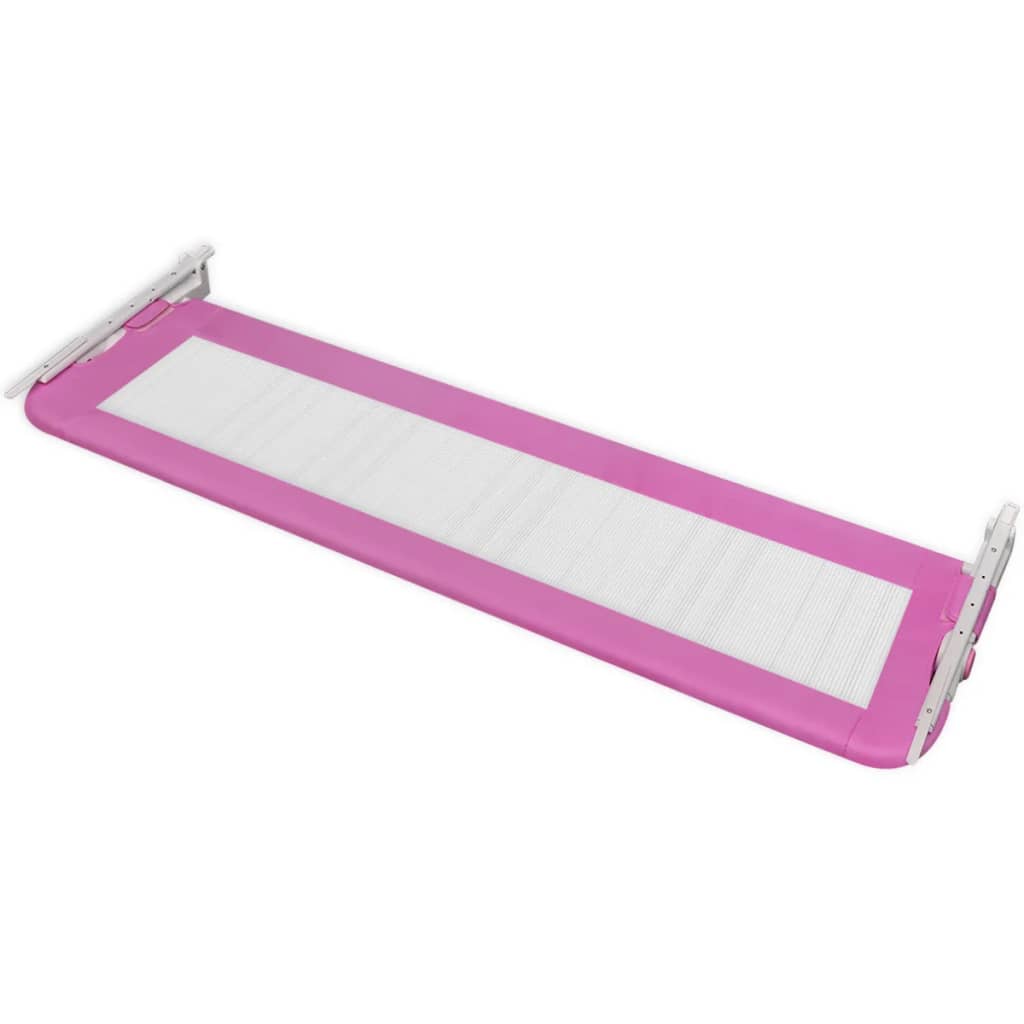 vidaXL Barrière de lit de sécurité pour tout-petits 2pcs Rose 150x42cm