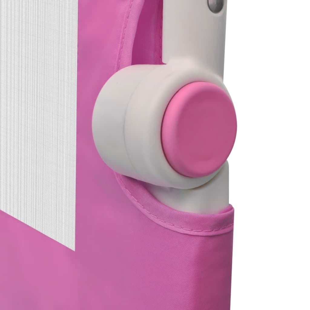 vidaXL Barrière de lit de sécurité pour tout-petits 2pcs Rose 150x42cm