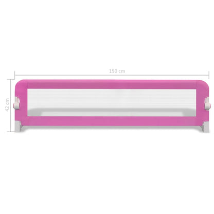 vidaXL Barrière de lit de sécurité pour tout-petits 2pcs Rose 150x42cm