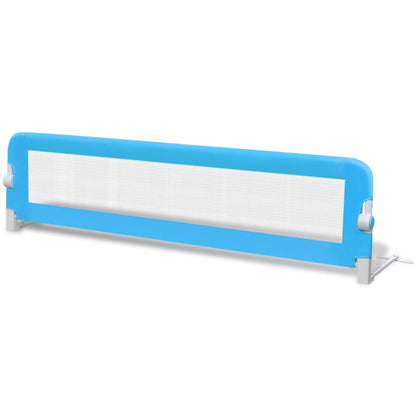 vidaXL Barrière de lit de sécurité pour tout-petits 2pcs Bleu 150x42cm