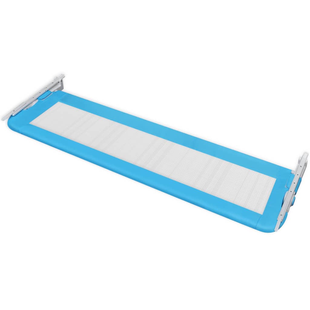 vidaXL Barrière de lit de sécurité pour tout-petits 2pcs Bleu 150x42cm