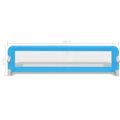vidaXL Barrière de lit de sécurité pour tout-petits 2pcs Bleu 150x42cm