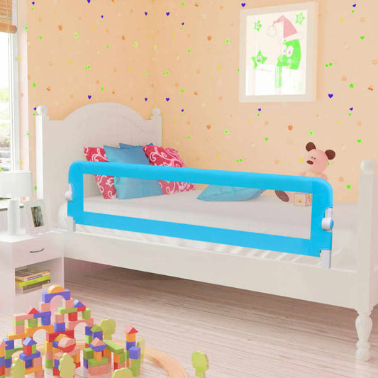 vidaXL Barrière de lit de sécurité pour tout-petits 2pcs Bleu 150x42cm