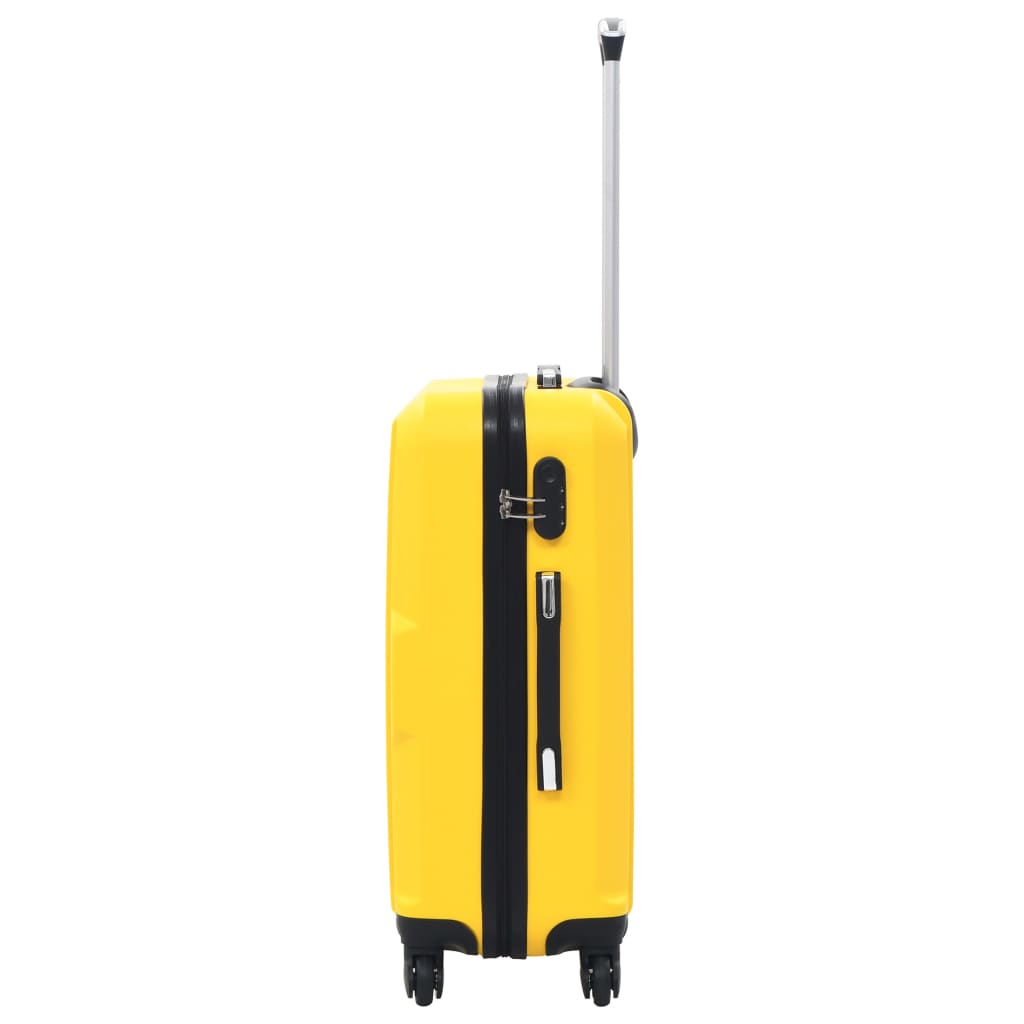 vidaXL Valise rigide 3 pcs Jaune ABS