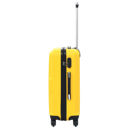 vidaXL Valise rigide 3 pcs Jaune ABS