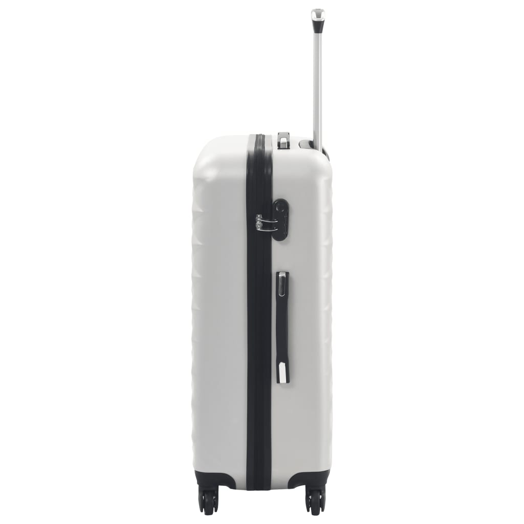 vidaXL Valise rigide 3 pcs Argenté brillant ABS