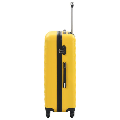 vidaXL Valise rigide 3 pcs Jaune ABS