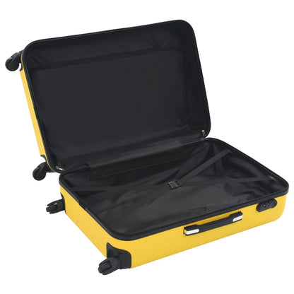 vidaXL Valise rigide 3 pcs Jaune ABS