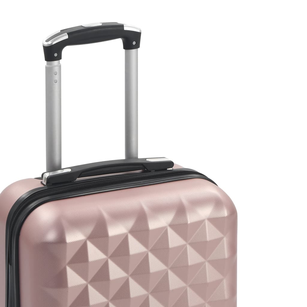 vidaXL Valise rigide Doré rose ABS