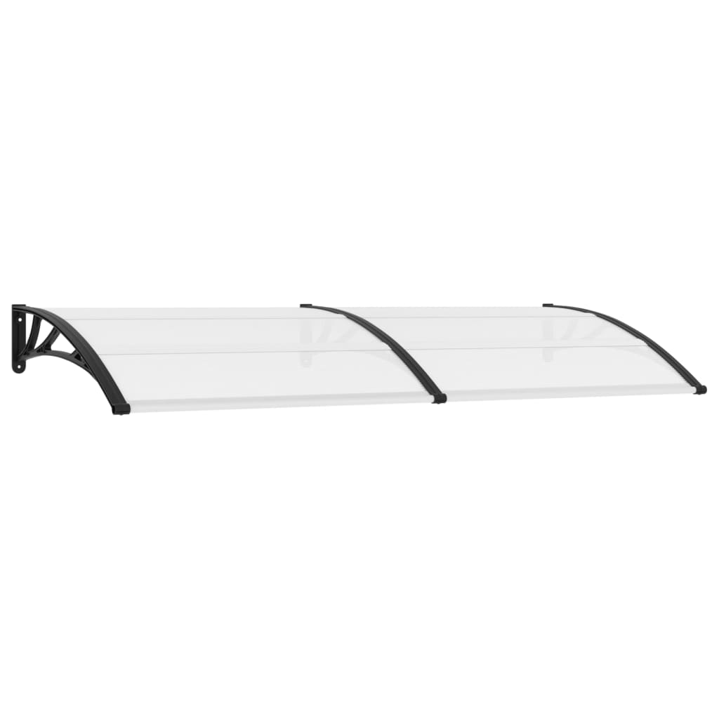 vidaXL Auvent de porte Noir et transparent 240x80 cm PC