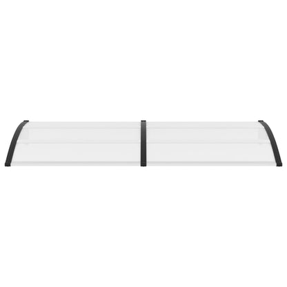vidaXL Auvent de porte Noir et transparent 240x80 cm PC