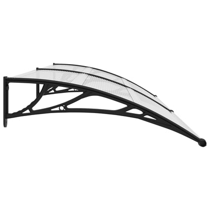 vidaXL Auvent de porte Noir et transparent 240x80 cm PC