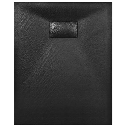 vidaXL Bac de douche SMC Noir 100 x 70 cm