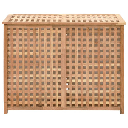 vidaXL Coffre à linge 87,5x46x67 cm Bois de noyer massif