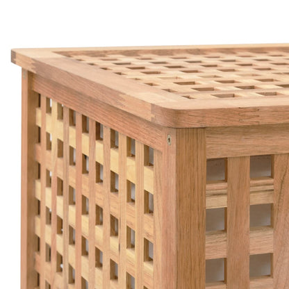 vidaXL Coffre à linge 87,5x46x67 cm Bois de noyer massif
