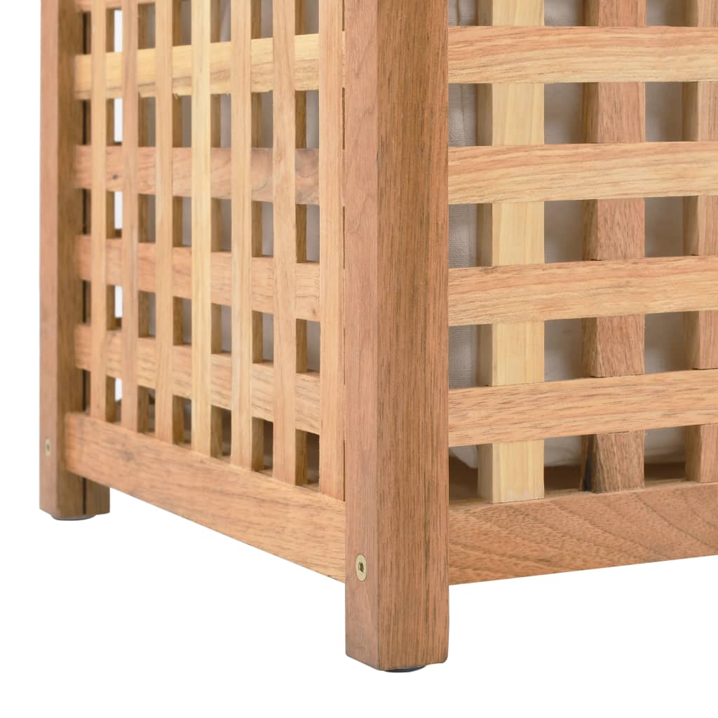 vidaXL Coffre à linge 87,5x46x67 cm Bois de noyer massif