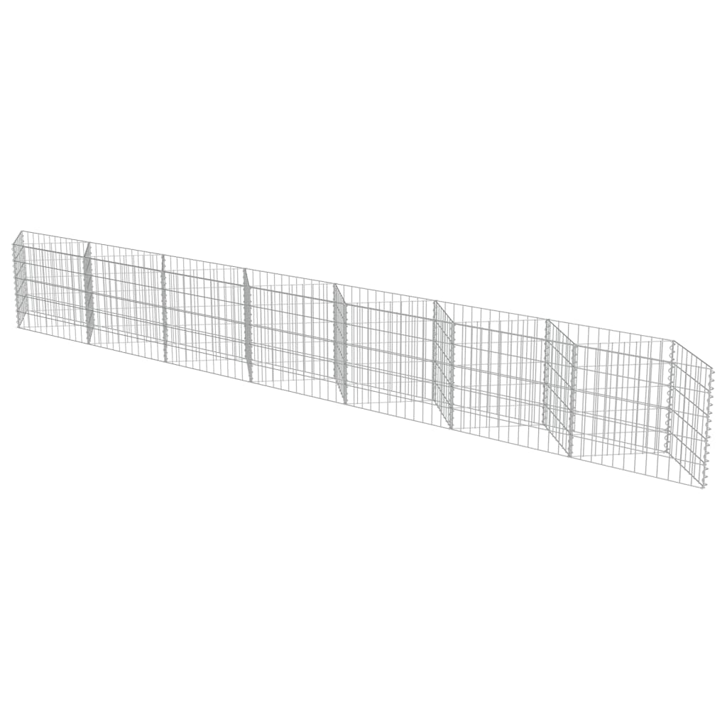 vidaXL Mur de gabion Acier galvanisé 450 x 30 x 50 cm