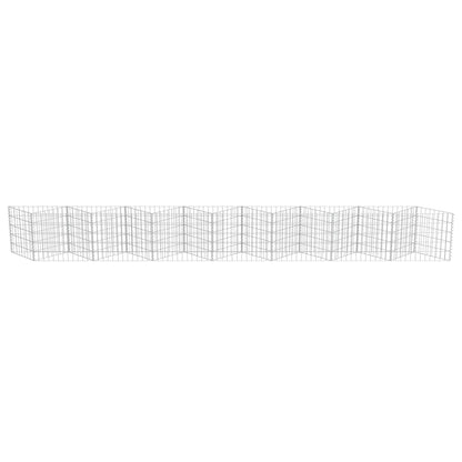 vidaXL Mur de gabion Acier galvanisé 450 x 30 x 50 cm