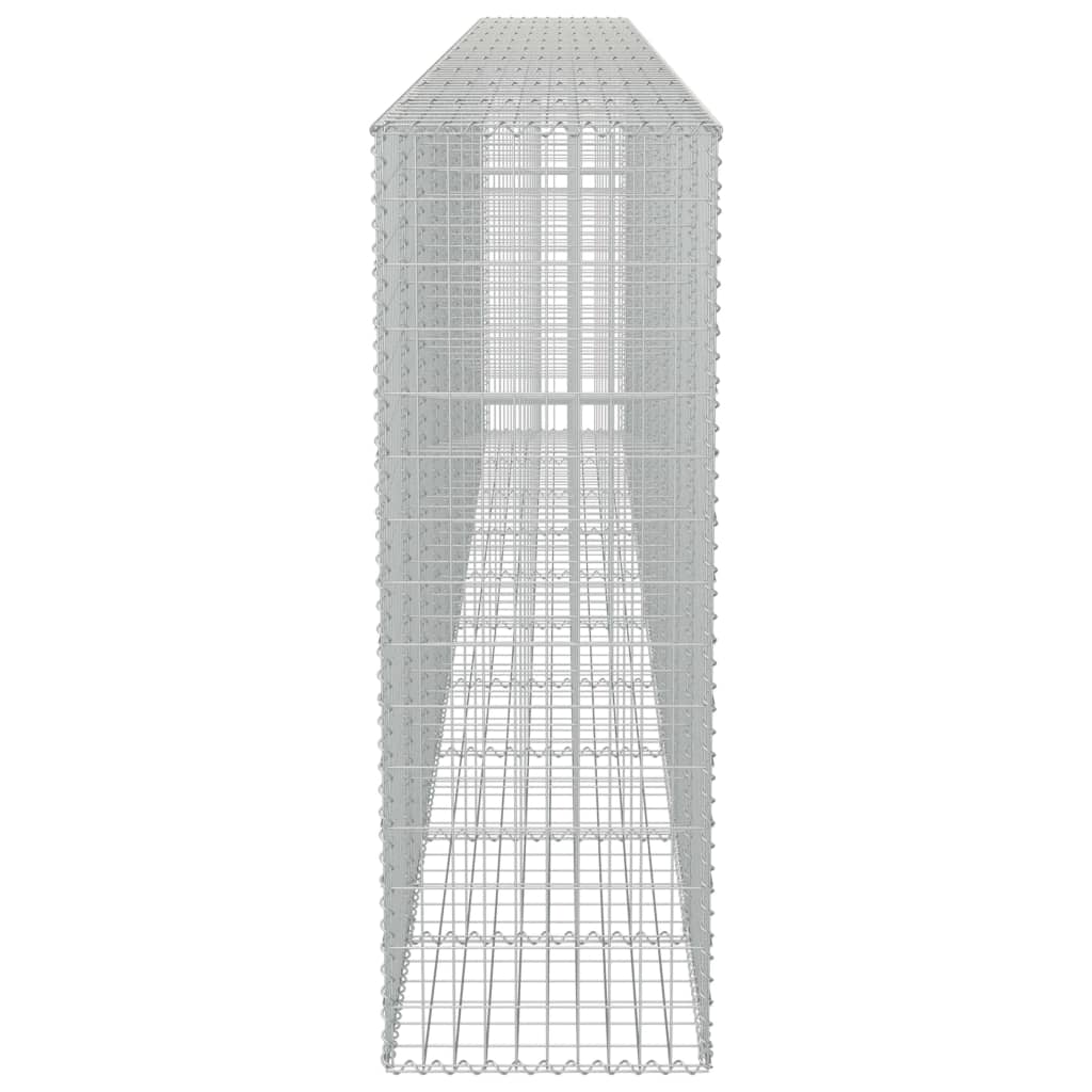 vidaXL Mur à gabion avec couvercles Acier galvanisé 600 x 50 x 150 cm