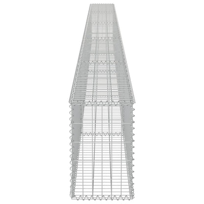 vidaXL Mur à gabion avec couvercles Acier galvanisé 600 x 30 x 50 cm