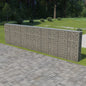 vidaXL Mur à gabion avec couvercles Acier galvanisé 600 x 30 x 150 cm