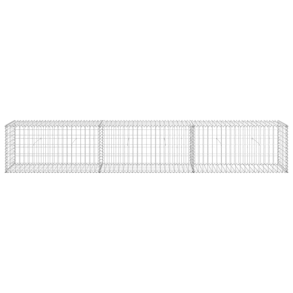 vidaXL Mur en gabion avec couvercles Acier galvanisé 300 x 50 x 50 cm