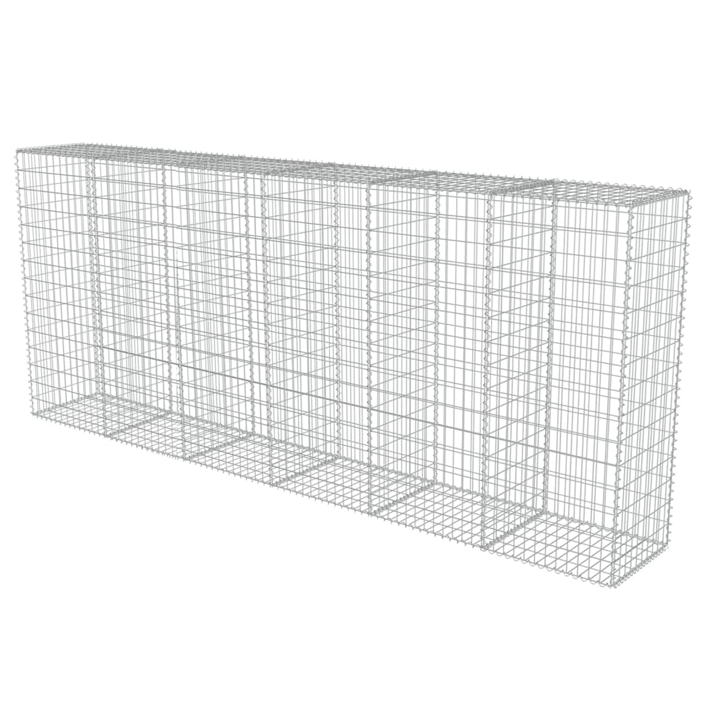 vidaXL Mur en gabion avec couvercles Acier galvanisé 300 x 50 x 150 cm
